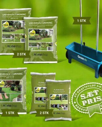 Homeshop Standard Plænepakke 200m2 Pakke   Med Strøvogn