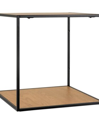Hylde Med Sort Ramme Og Egetræslook Hylder 36x36x36 Cm 4282245