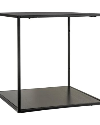 Hylde Med Sort Ramme Og Sorte Hylder 36x36x36 Cm 4282240