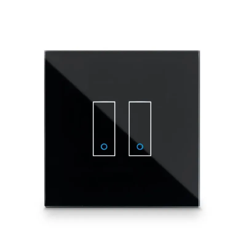Iotty Smart Switch Double Button Faceplate Design Your Own Smart Switch Colour: Black