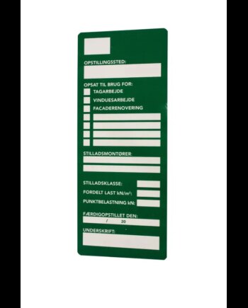 Jumbo Sikkerhedsskilt Scaftag