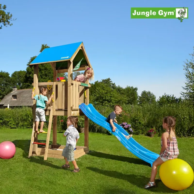 Jungle Gym Castle Legetårn Komplet Inkl  Rutschebane 804-280n