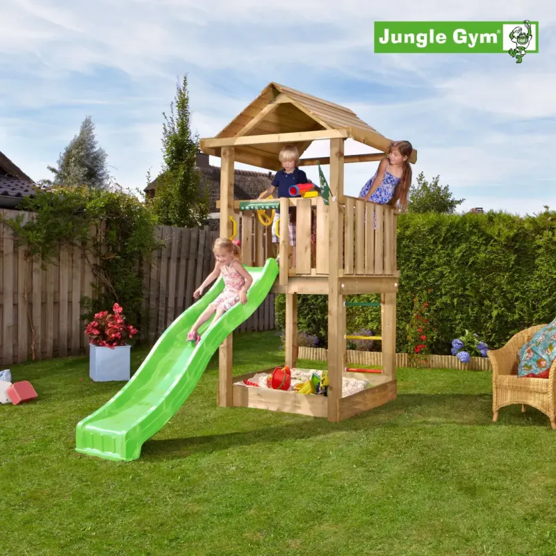 Jungle Gym House Legetårn Komplet Ekskl  Rutschebane 804-312b