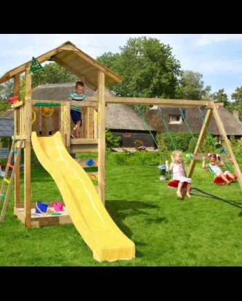 Jungle Gym Sierra Legetårn Komplet Inkl  Gyngemodul Og Gul Rutschebane 804-291sxgu
