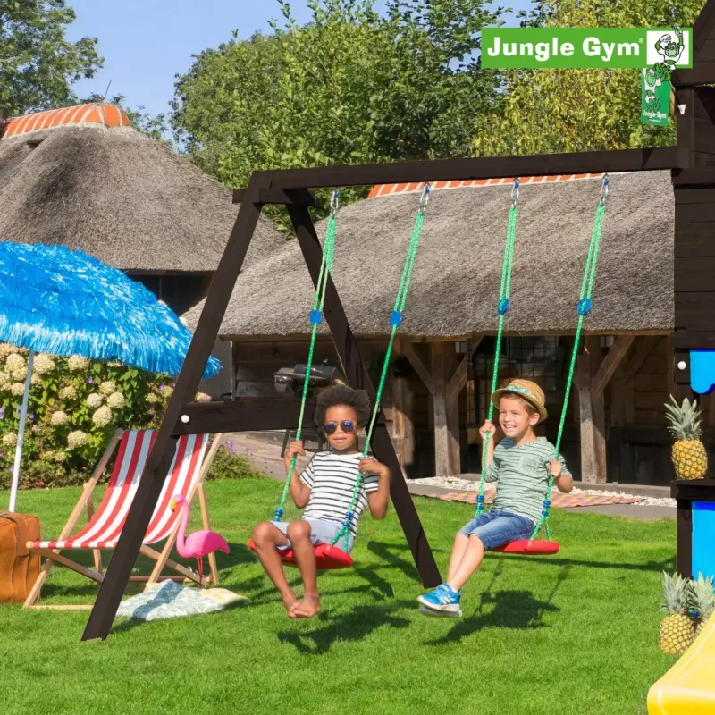 Jungle Gym Swing Modul   Tra Komplet  Grundmalet Sort 806-255