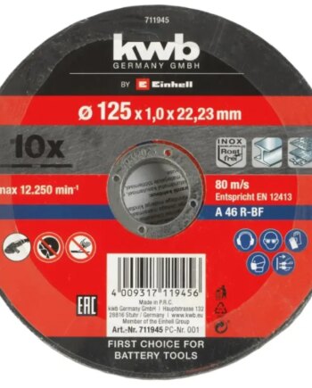 Kwb 10 Skæreskive Ekstra Tynd 125x1   Eh