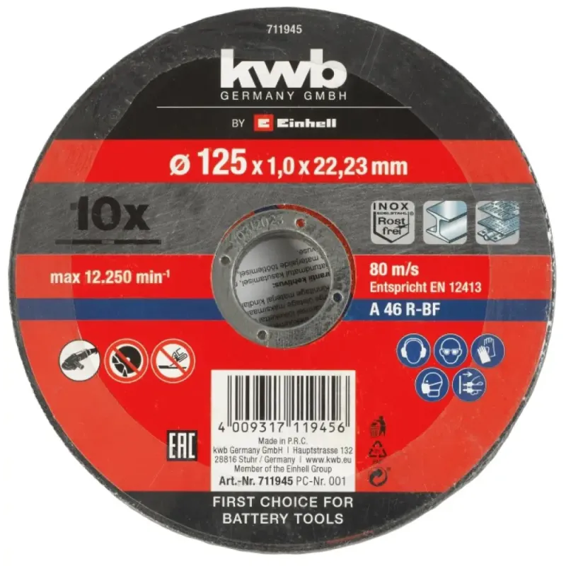 Kwb 10 Skæreskive Ekstra Tynd 125x1 Eh