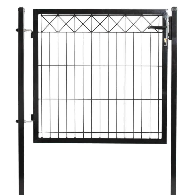 Låge For Panelhegn Med Deko  Quot   Quot  1000   1000 Mm Inkl  Stolper  Sort 111-403