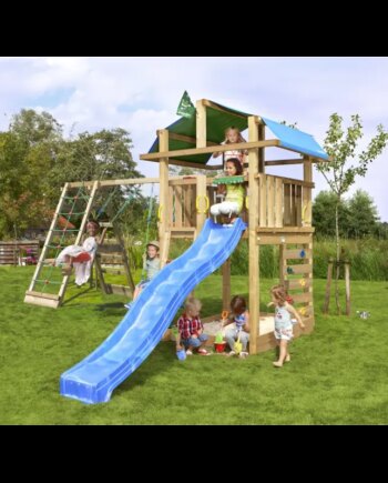 Legetårn Komplet Jungle Gym Fort     Inkl  Climb Module Og Blå Rutschebane