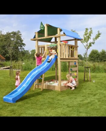 Legetårn Komplet Jungle Gym Fort     Inkl  Grøn Rutschebane
