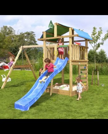 Legetårn Komplet Jungle Gym Fort     Inkl  Swing Module Og Blå Rutschebane