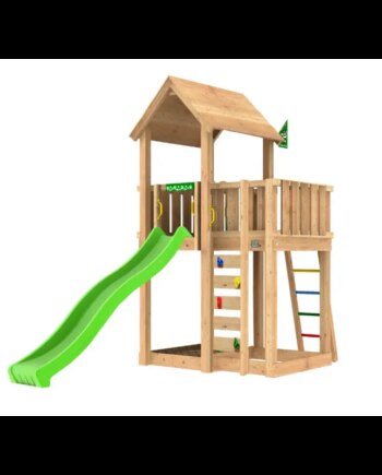 Legetårn Komplet Jungle Gym Mansion     Inkl  Grøn Rutsjebane