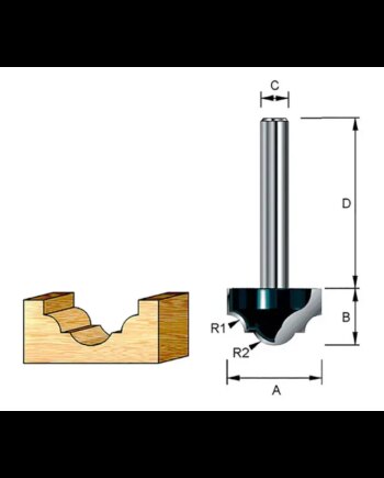 Makita Afrundingsfræser   Leje 19mm  -48446