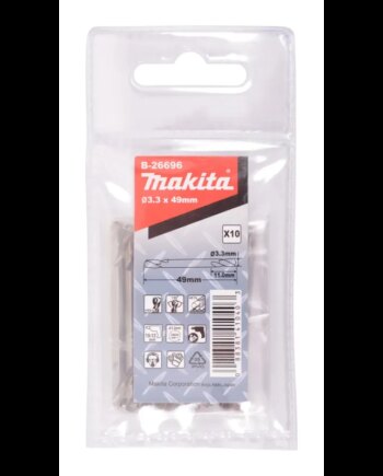 Makita Dobbelt Bor   3x49mm Hss 10 Stkk  -26696