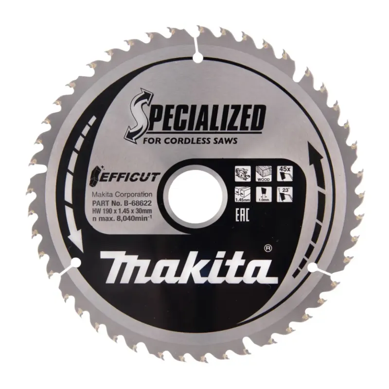 Makita Klinge Tct 190x30mm   45t  -68622