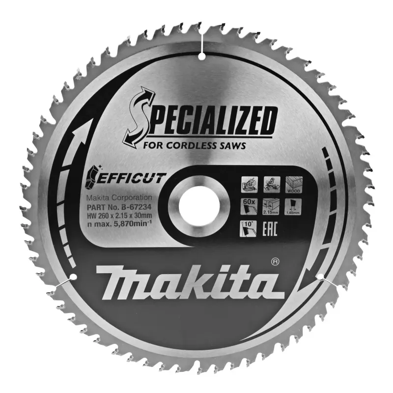 Makita Klinge Tct 260x30mm   60t  -67234