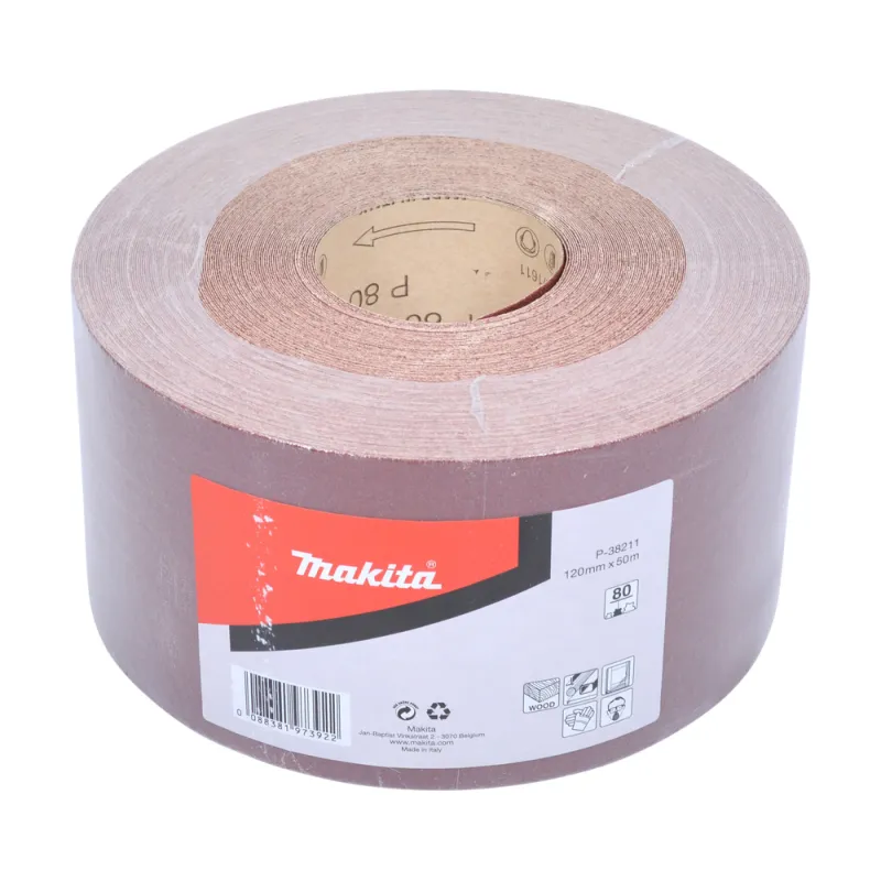 Makita Sandpapir Rulle 120mmx50m K80  -38211