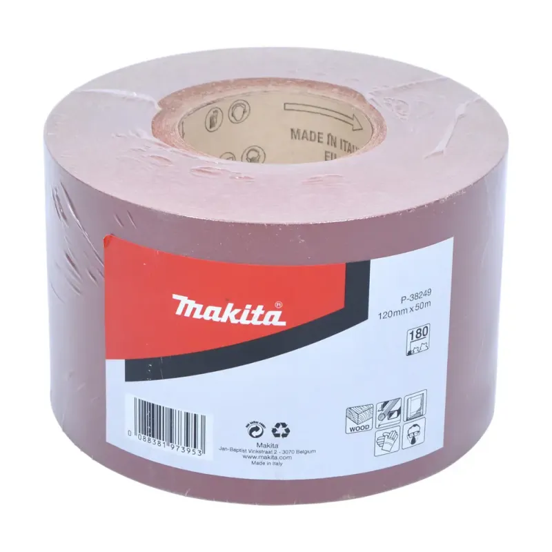 Makita Sandpapir Rulle 120mmx50m K180  -38249