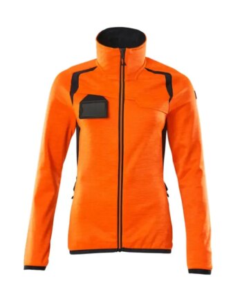 Mascot  Accelerate Safe Fleecetrøje Med Lynlås 19453-316 Dame Hi-vis Orange-mørk Marine