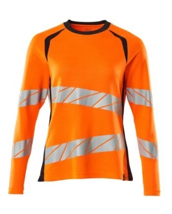 Mascot  Accelerate Safe  -shirt  Langærmet 19091-771 Dame Hi-vis Orange-mørk Marine