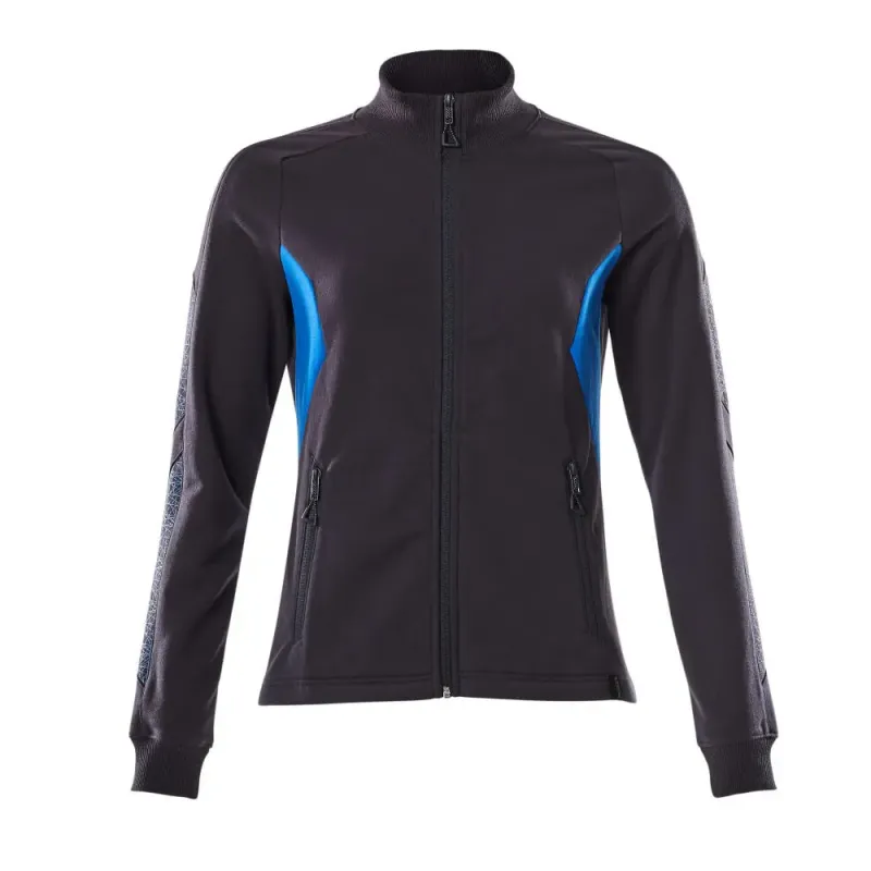 Mascot  Accelerate Sweatshirt Med Lynlås 18494-962 Dame Mørk Marine-azurblå