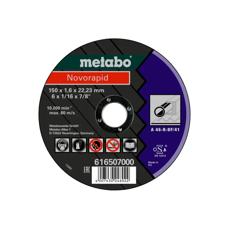 Metabo 4007430248022 616507000 Kvalitetsklasse   60-    46   Novorapid Stål