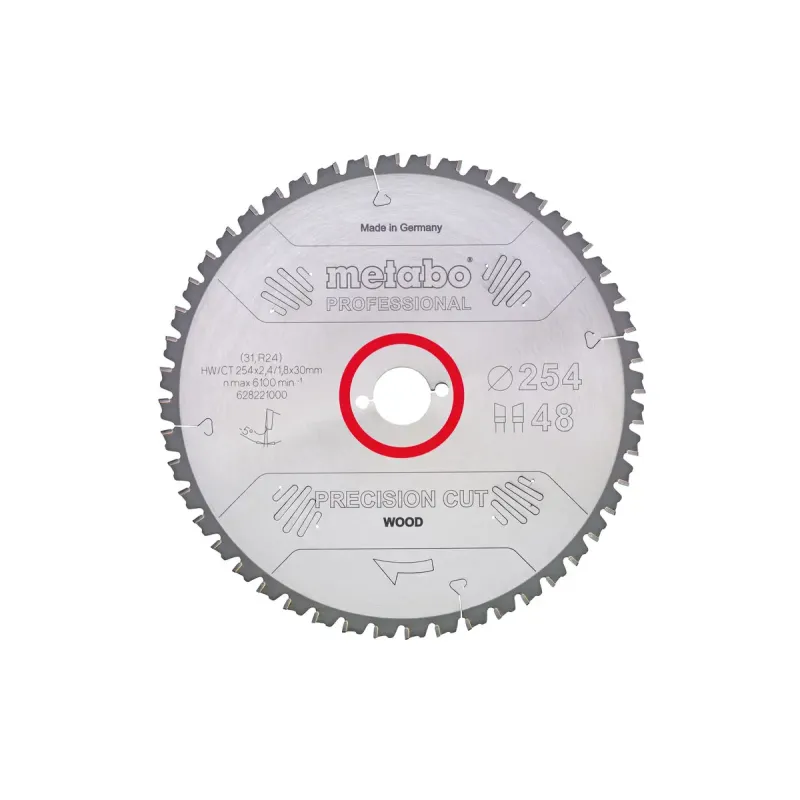 Metabo 4007430176905 628056000 Rundsavklinge Precision Cut Wood  Kvaliltet Professional  Til Semistationære Rundsav