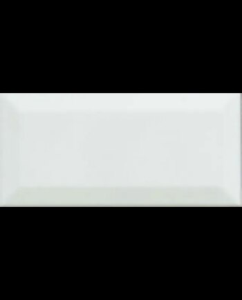 Metro Biselado Hvid Blank Facet 10x20 Cm