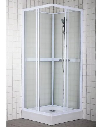 Mikelo Brusekabine 80x205x80cm Venedig Brusekabine Hvid