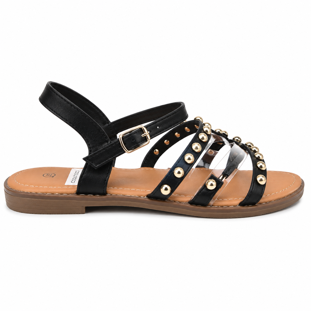 Noir Stud Luxe Sandal 41