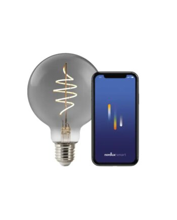 Nordlux Smart E27 G95 1800 Kelvin 100 Lumen Pære Røgfarvet