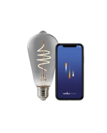 Nordlux Smart E27 St64 1800 Kelvin 100 Lumen Pære Røgfarvet