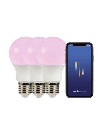 Nordlux Smart E27  -pack A60 Colour 2200-6500 Kelvin 806 Lumen Pære Hvid
