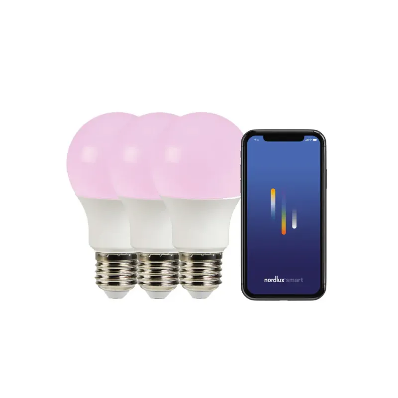Nordlux Smart E27 -pack A60 Colour 2200-6500 Kelvin 806 Lumen Pære Hvid