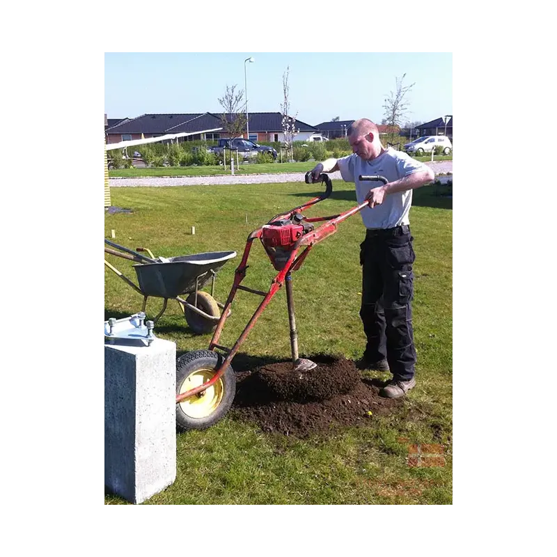 Opsætning   Nedstøbning Til 18 Meter Glasfiberflagstang