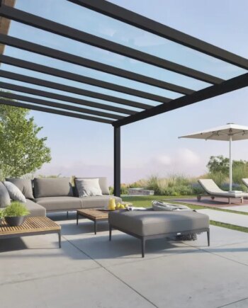 Palram Canopia Stockholm Terrasseoverdækning   4x5 2m Antracitgrå 540-122