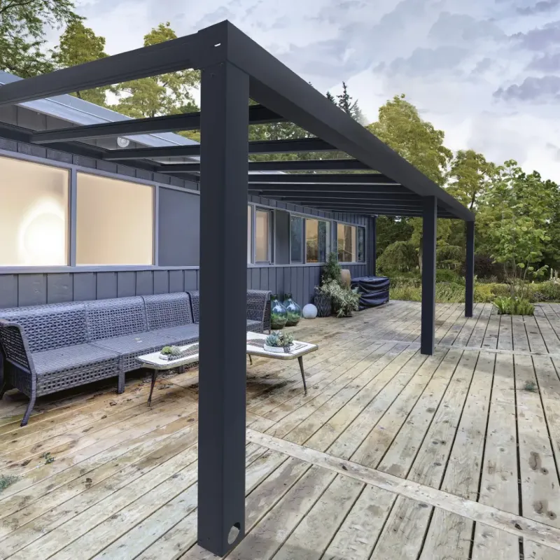 Palram Canopia Stockholm Terrasseoverdækning   4x7 4m Inkl  Gardiner 540-135