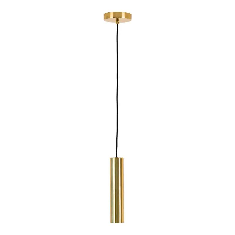 Pendel Lampe Messing Med Stofledning På 120 Cm Pære: Gu10 5w Led Ip20 6409108