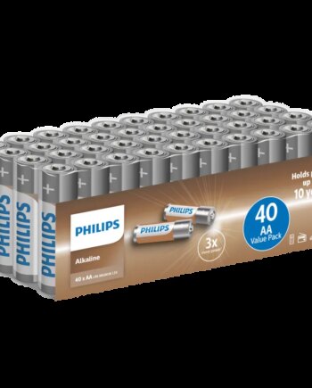 Philips Alkaline Lr6 Aa Batteri 40 Stk