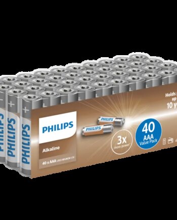 Philips Alkaline Lr03 Aaa Batteri 40 Stk