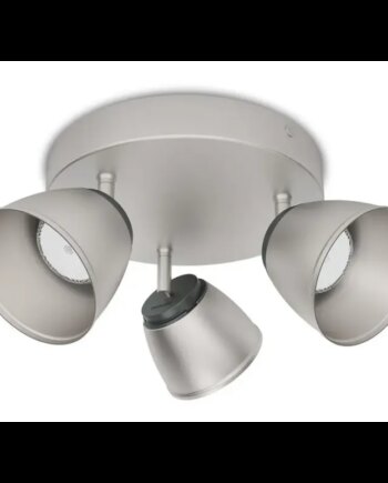 Philips County Plate Spiral Nikkel 3x4w
