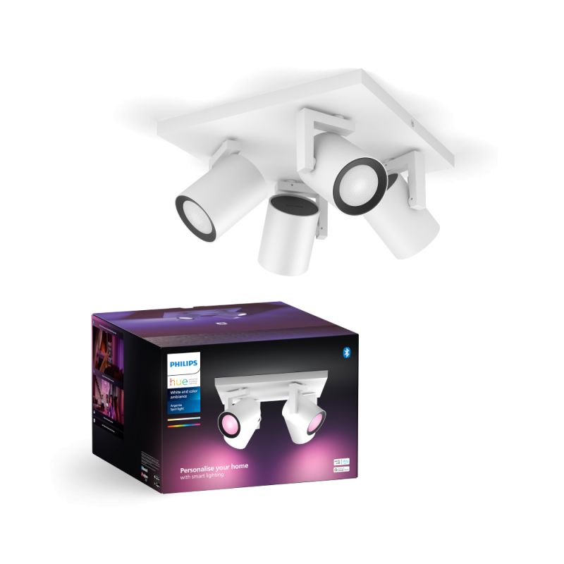 Philips Hue Argenta Plate Spiral Hvid 4x4 2w Spot White Color Ambience