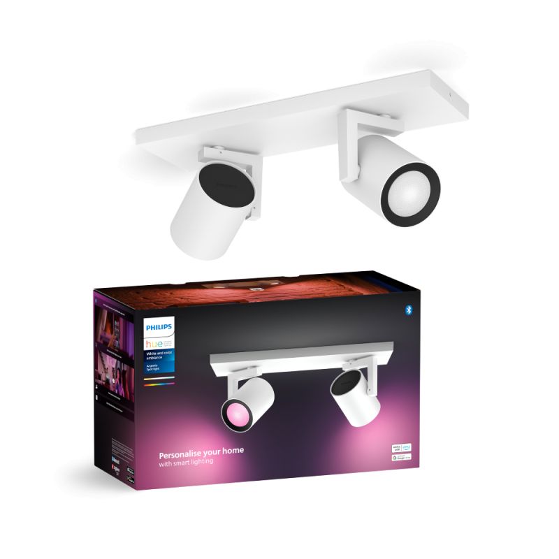 Philips Hue Argenta Plate Spiral Hvid 2x4 2w Spot White Color Ambience