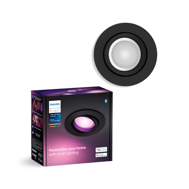 Philips Hue Centura Hue Recessed    Sort 1x4 2w Spot White Color Ambience