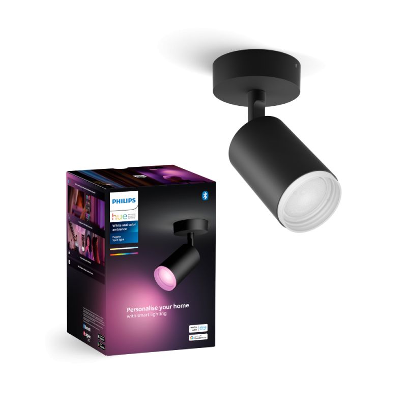 Philips Hue Fugato Single Spot Sort 1x4 2w Spot White Color Ambience