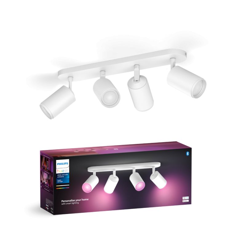 Philips Hue Fugato Plate Spiral Hvid 4x4 2w Spot White Color Ambience