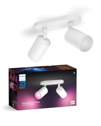 Philips Hue Fugato Plate Spiral Hvid 2x4 2w Spot White Color Ambience