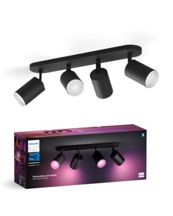 Philips Hue Fugato Plate Spiral Sort 4x4 2w Spot White Color Ambience
