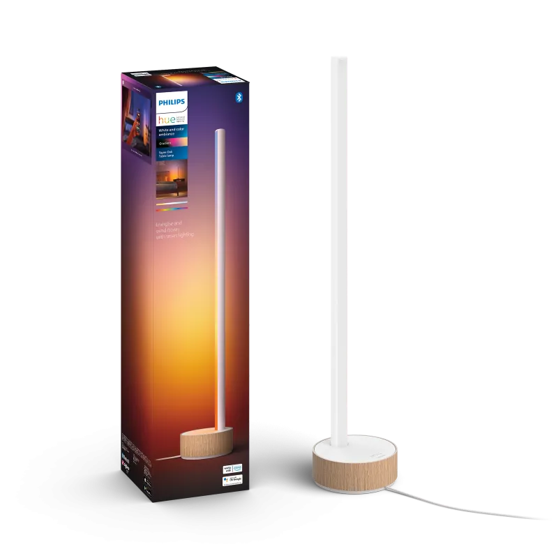 Philips Hue Gradient Signe Table Oak Eu Uk White Color Ambience