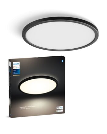 Philips Hue Tento Hue   Slim Loftlampe Rd   Sort ø30 Loftlampe White